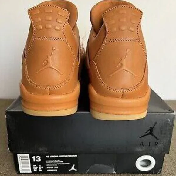 UK 12 US 13 Nike Air Jordan 4 Retro Premium GingerWheatGum Sneakers Trainers